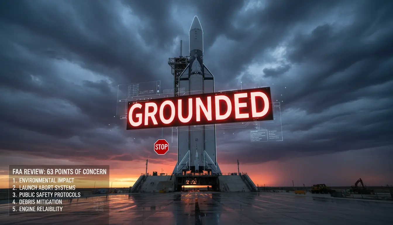 SpaceX Starship Grounded After FAA Orders 63 Corrective Actions
